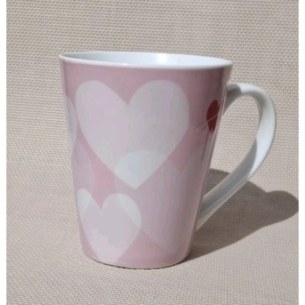Starbucks Collectible Pink Heart Coffee Cup Mug  2014 Rare